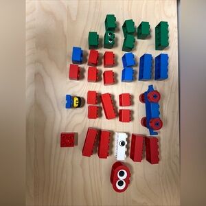 Lego Duplo Set of Building Blocks for Kids, Vintage with Figure and car base